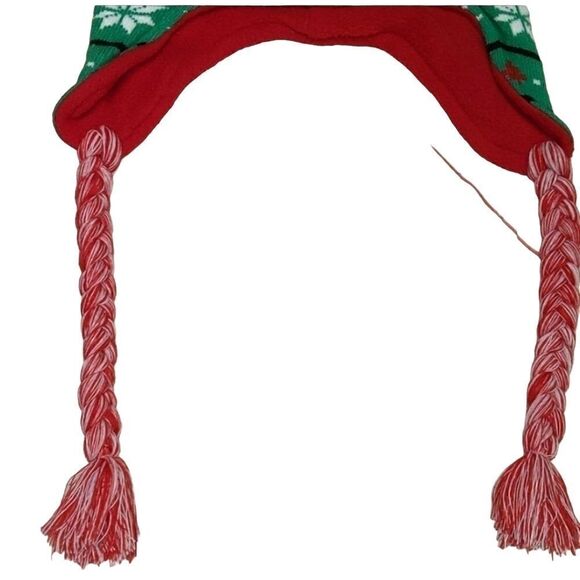 *NEW* FESTIVE CAT HAT WITH BRAIDS - Picture 3 of 5